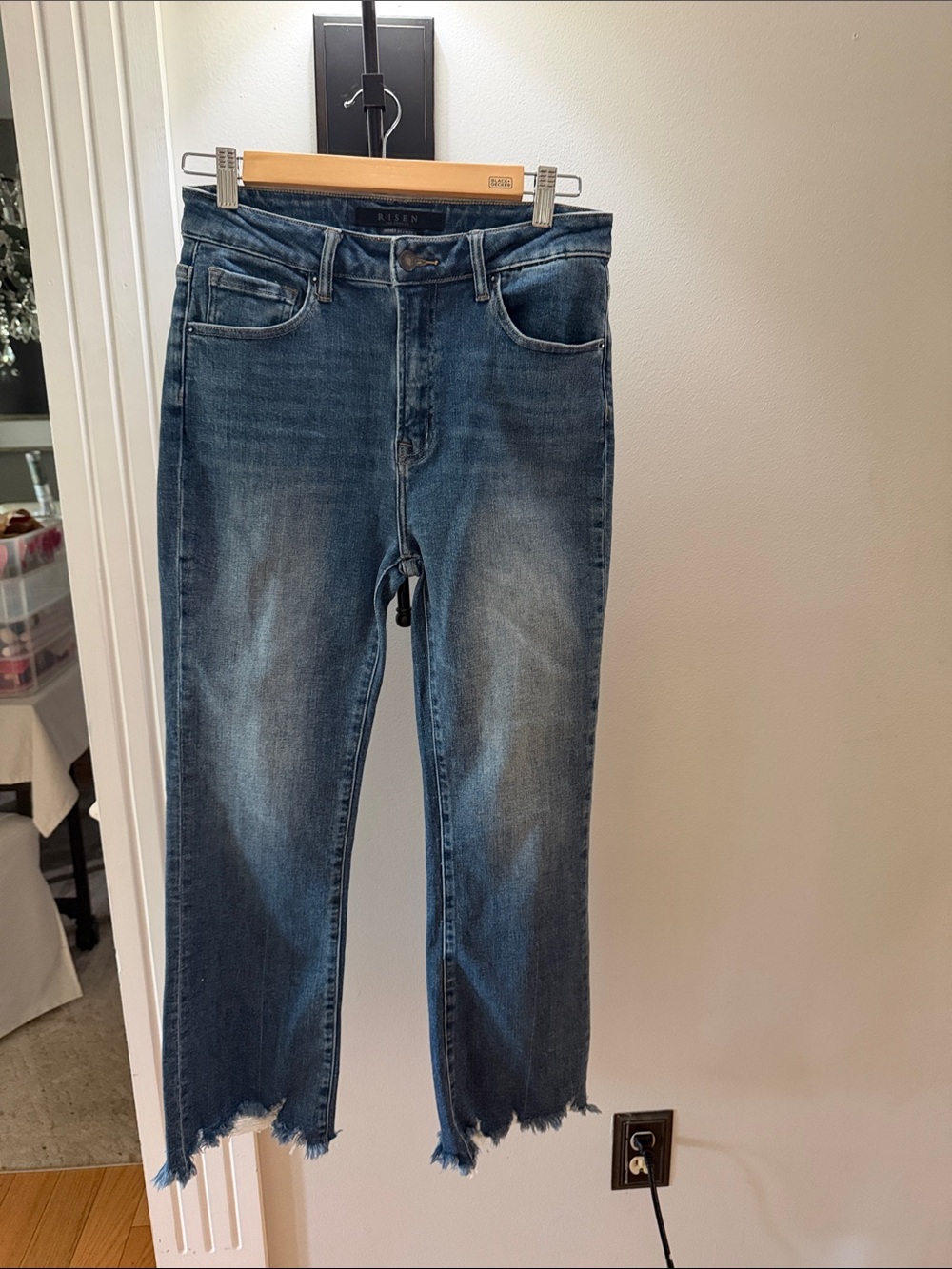 Risen Women’s Ankle Crop Jeans - Blue Denim